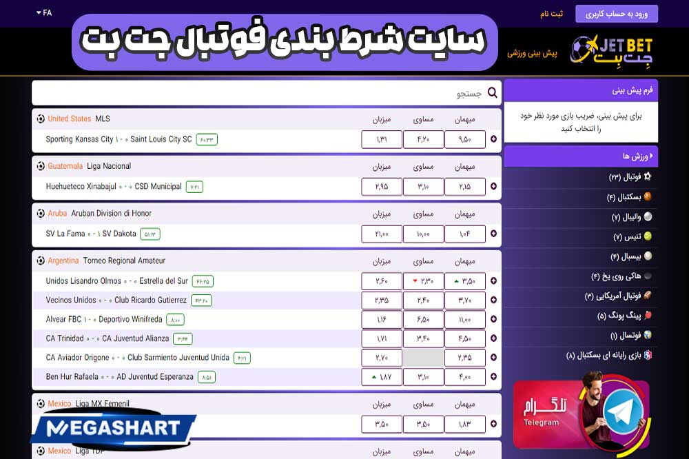 سایت شرط بندی فوتبال جت بت