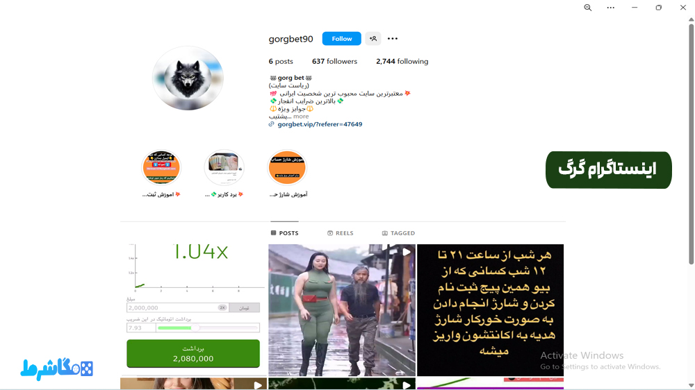 اینستاگرام گرگ بت
