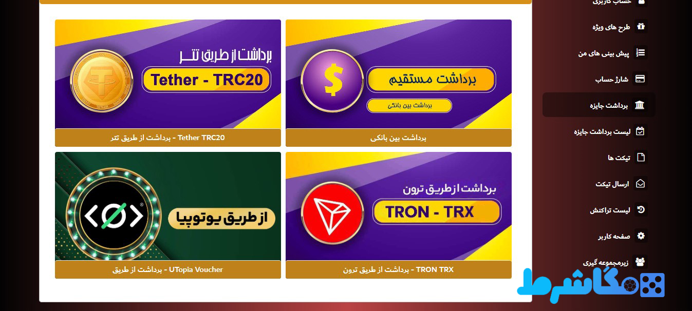 برداشت از سایت الو بت AloBet