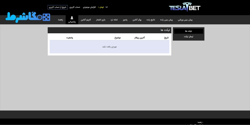 پشتیبانی سایت تسلا بت