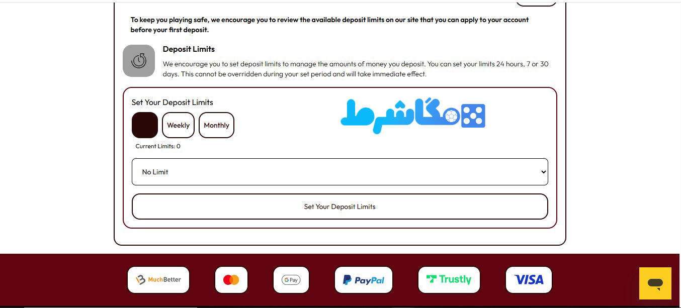 شارژ حساب در سایت پلاش کازینو