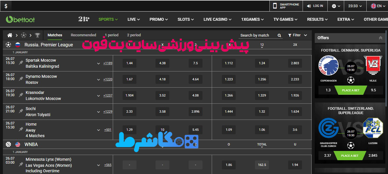 پیش بینی ورزشی سایت بت فوت
