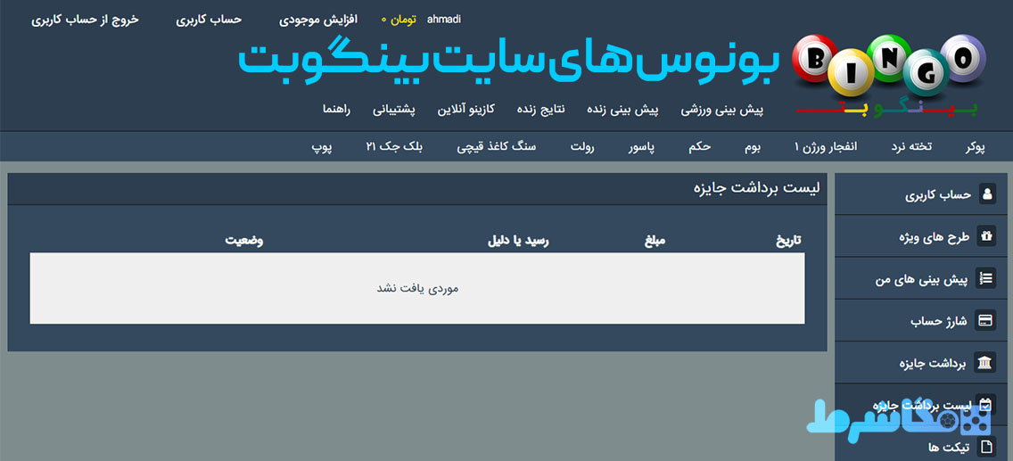 بونوس های سایت بینگوبت
